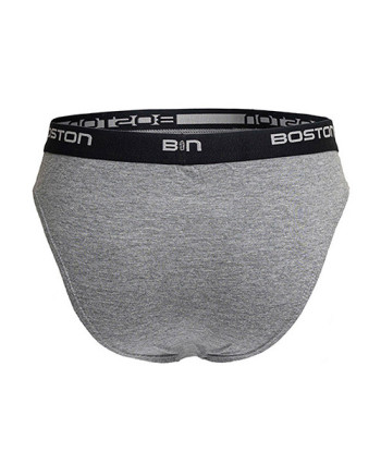 Pack x4 Trusas Boston Hombre Bikini Gris Claro
