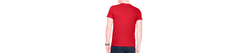 Polo Boston Manga Corta Cuello V - Rojo.