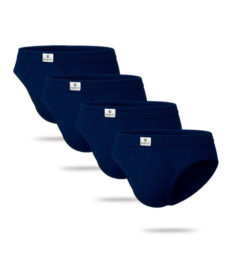 Pack x4 Trusas Boston Recubierto Bikini Azul Marino