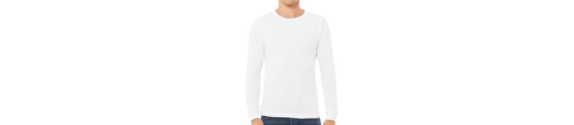 Polo Boston Manga Larga Cuello Redondo - Blanco
