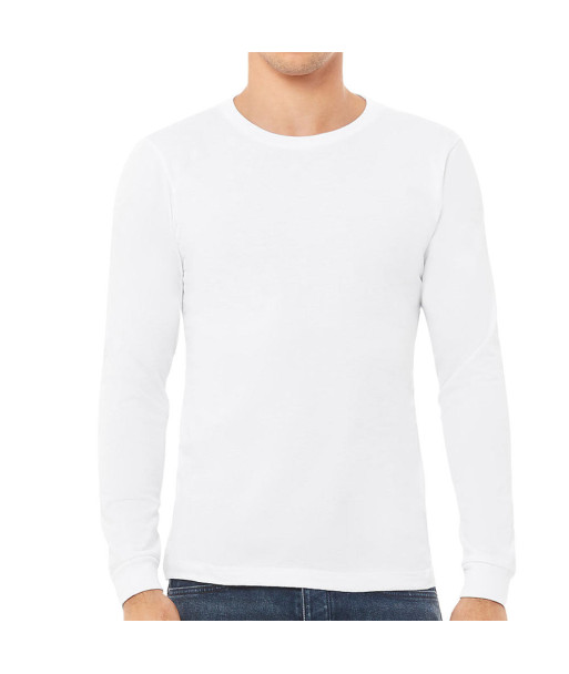 Polo Boston Manga Larga Cuello Redondo - Blanco