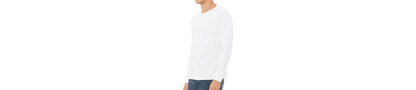 Polo Boston Manga Larga Cuello Redondo - Blanco