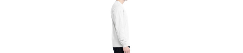 Pack x3 Polo Boston Manga Larga Cuello U - Blanco