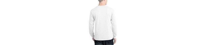 Pack x3 Polo Boston Manga Larga Cuello U - Blanco