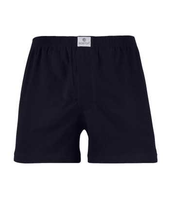 Short Boston De Algodón Recubierto Azul Marino