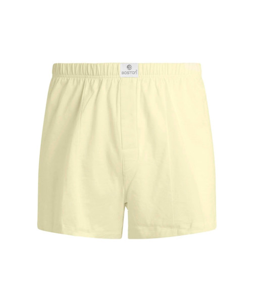 Short Boston De Algodón Recubierto Crema