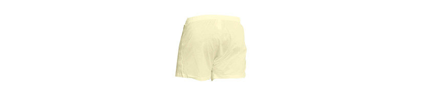 Short Boston De Algodón Recubierto Crema