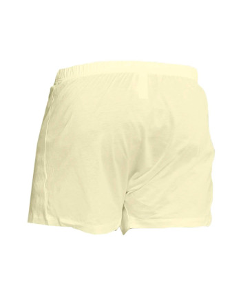 Short Boston De Algodón Recubierto Crema