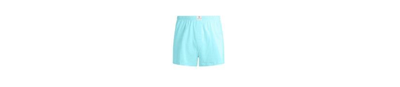 Short Boston De Algodón Recubierto Celeste