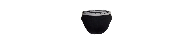 Pack X6 Trusas Boston Hombre 100% Algodón Negro