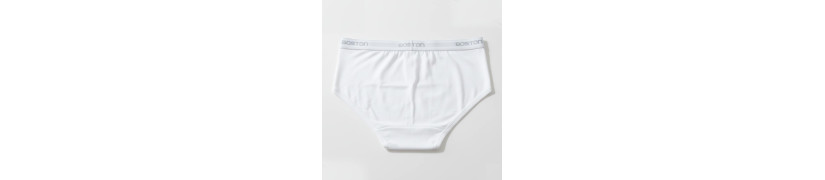 Pack X6 Trusas Boston Clásica Blanco 100% Algodón