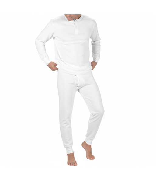 Pijama Afranelada Boston - Blanco