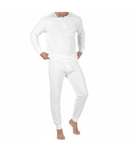 Pijama Afranelada Boston - Blanco