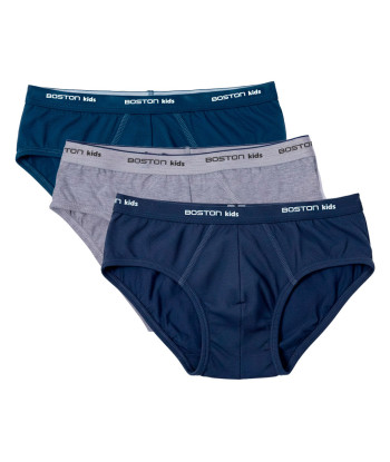 Pack X3 Calzoncillos Boston Kids 100% Algodónl