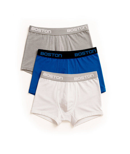 Pack x3 Bóxer Corto Boston Kids Multicolor 2