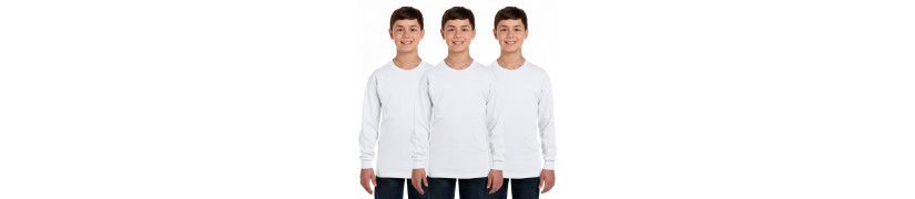 Pack x3 Polo Boston Manga Larga Para Niños