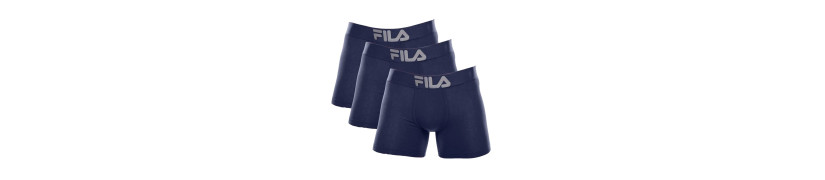 Pack x3 Bóxer Fila Pretina Ancha Azul Marino