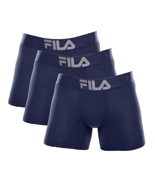 Pack x3 Bóxer Fila Pretina Ancha Azul Marino