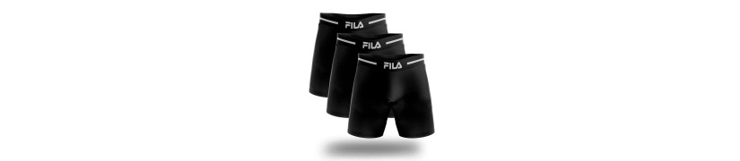 Pack x3 Bóxer Largo Fila Pretina Ancha Negro