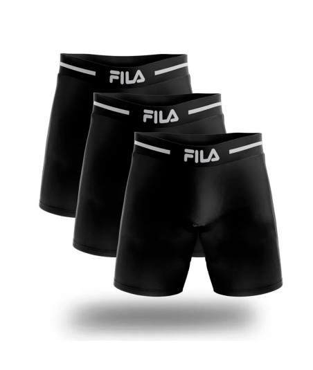 Pack x3 Bóxer Largo Fila Pretina Ancha Negro