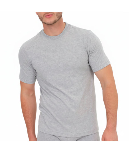 Polo Manga Corta Fila Cuello Redondo Plomo