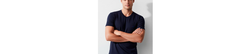 Polo Manga Corta Fila Cuello V Azul marino
