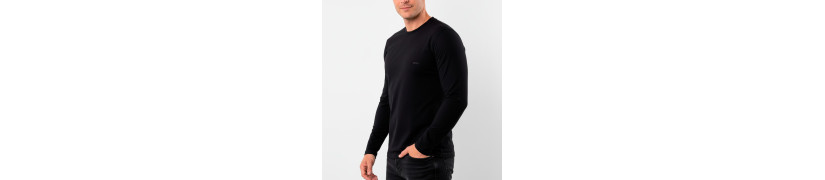 Polo manga larga FILA Cuello Redondo Negro