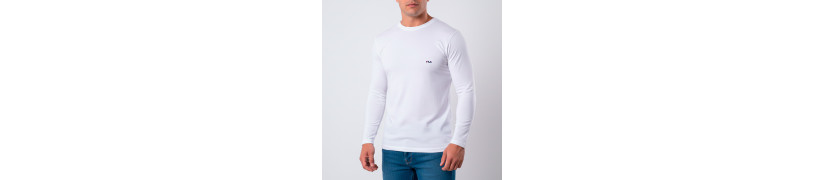 Polo manga larga FILA Cuello Redondo Blanco