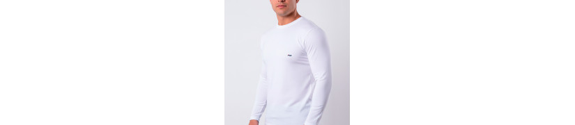 Polo manga larga FILA Cuello Redondo Blanco