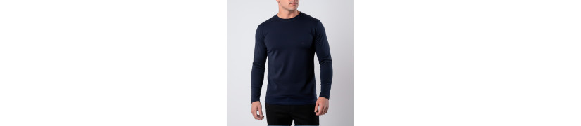 Polo manga larga FILA Cuello Redondo Azul Marino