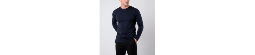 Polo manga larga FILA Cuello Redondo Azul Marino