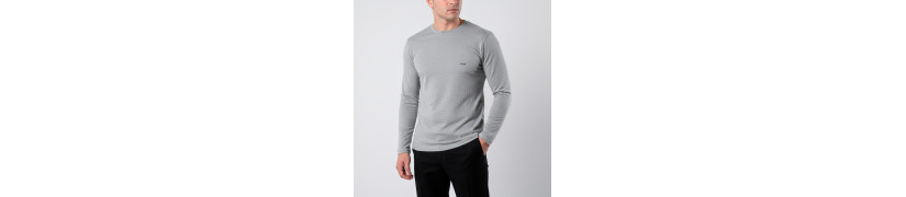 Polo manga larga FILA Cuello Redondo Plomo Claro